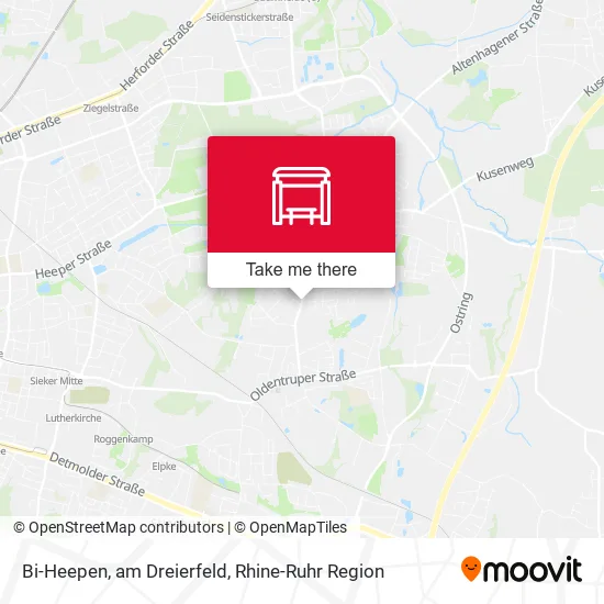 Карта Bi-Heepen, am Dreierfeld