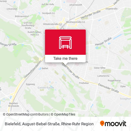 Bielefeld, August-Bebel-Straße map