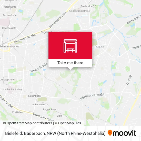 Карта Bielefeld, Baderbach