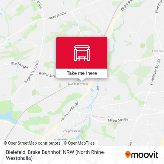 Bielefeld, Brake Bahnhof map