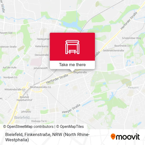 Bielefeld, Finkenstraße map