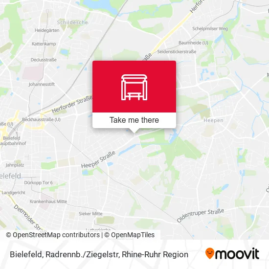 Карта Bielefeld, Radrennb./Ziegelstr