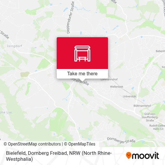 Bielefeld, Dornberg Freibad map