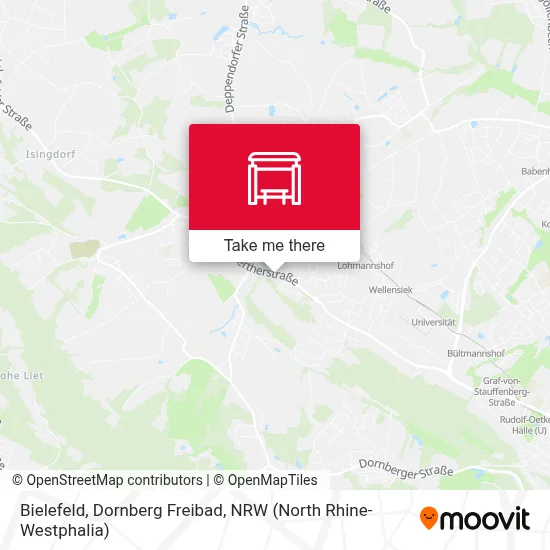 Bielefeld, Dornberg Freibad map