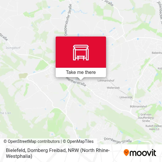 Bielefeld, Dornberg Freibad map