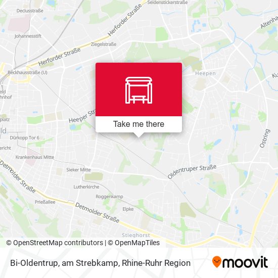 Bi-Oldentrup, am Strebkamp map