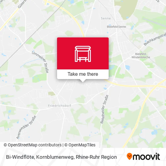 Карта Bi-Windflöte, Kornblumenweg