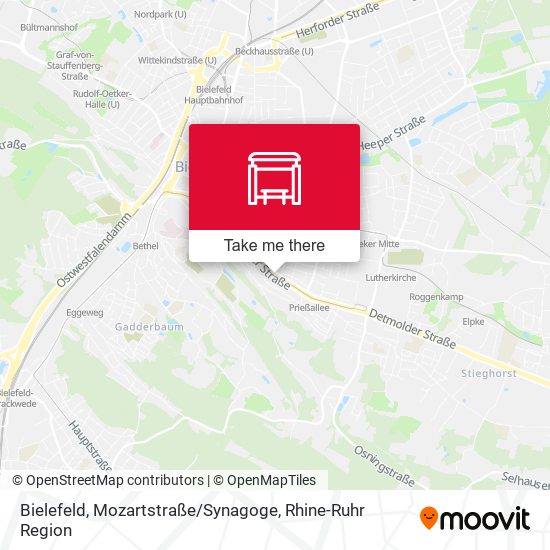 Bielefeld, Mozartstraße / Synagoge map