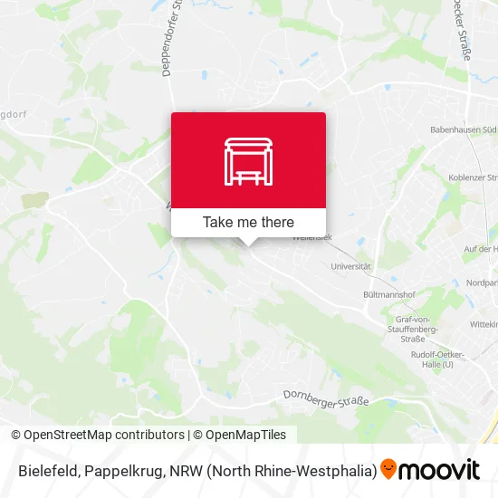 Карта Bielefeld, Pappelkrug
