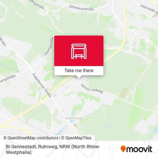 Bi-Sennestadt, Ruhrweg map