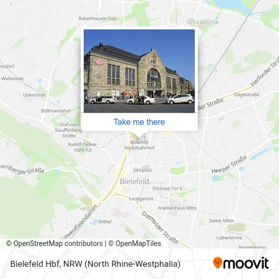 Bielefeld Hbf map