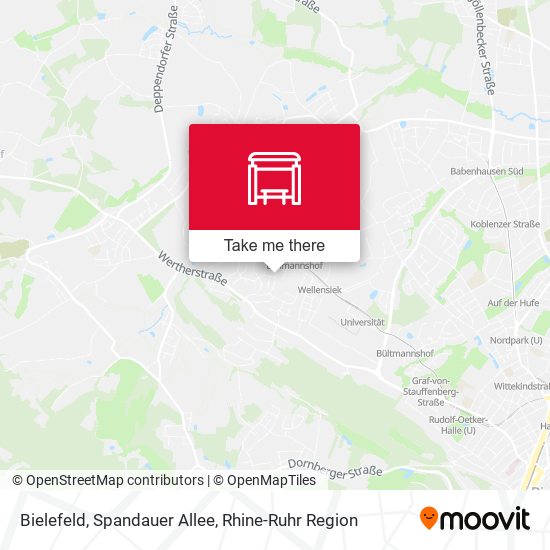 Bielefeld, Spandauer Allee map