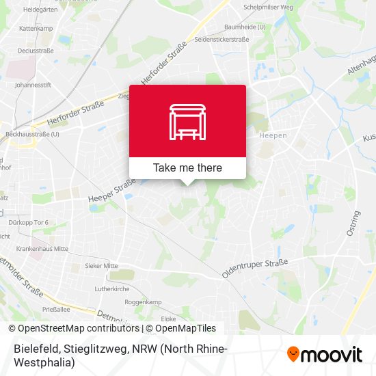 Bielefeld, Stieglitzweg map