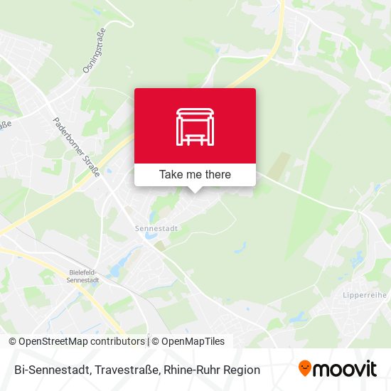 Bi-Sennestadt, Travestraße map