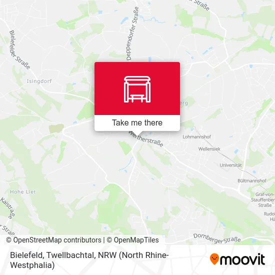 Bielefeld, Twellbachtal map