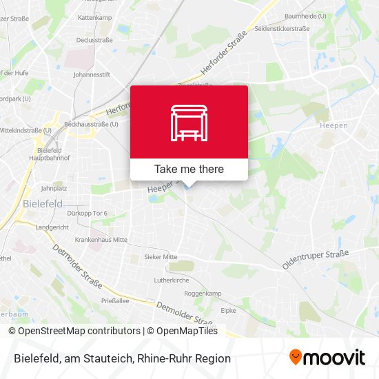 Bielefeld, am Stauteich map