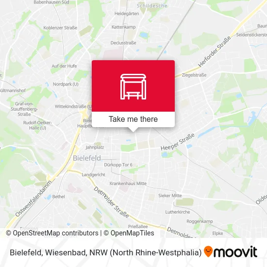 Bielefeld, Wiesenbad map