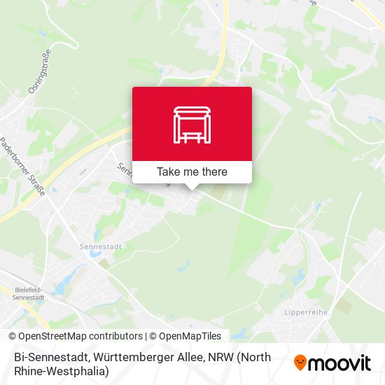 Bi-Sennestadt, Württemberger Allee map