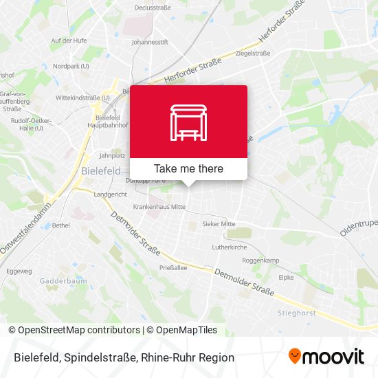 Bielefeld, Spindelstraße map
