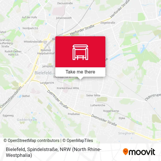 Bielefeld, Spindelstraße map