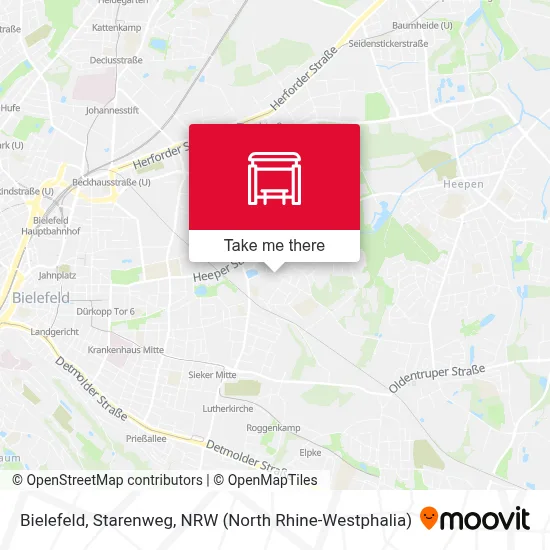 Bielefeld, Starenweg map