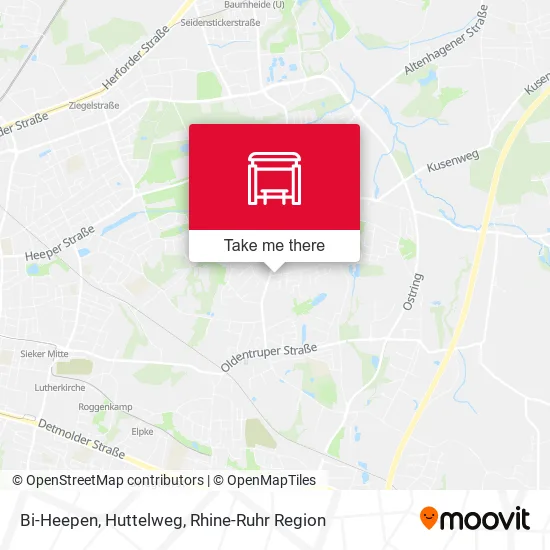 Карта Bi-Heepen, Huttelweg
