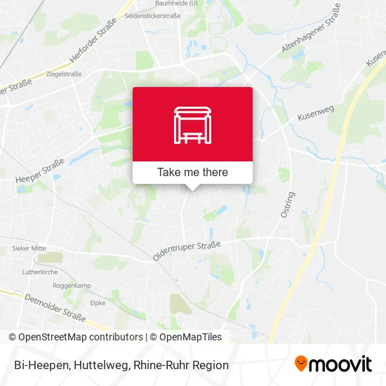 Карта Bi-Heepen, Huttelweg