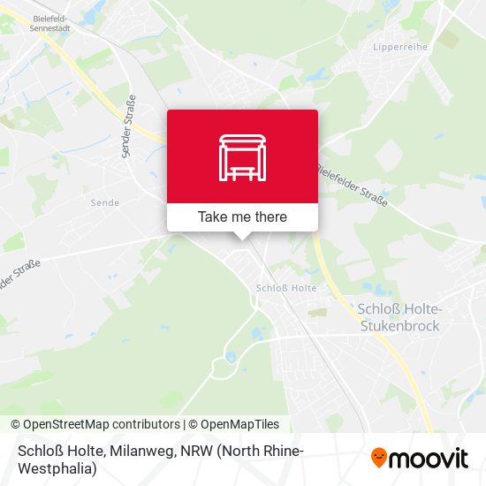 Schloß Holte, Milanweg map