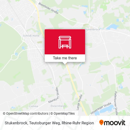 Stukenbrock, Teutoburger Weg map