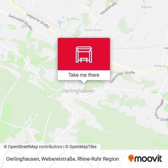 Oerlinghausen, Webereistraße map