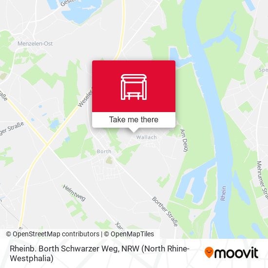 Rheinb. Borth Schwarzer Weg map