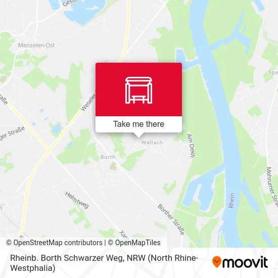 Rheinb. Borth Schwarzer Weg map