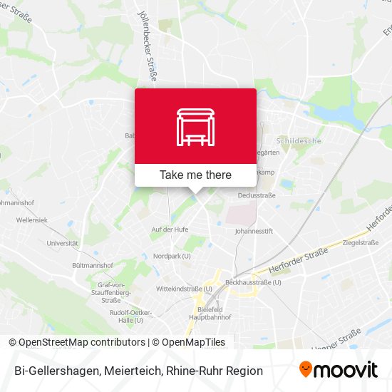 Bi-Gellershagen, Meierteich map
