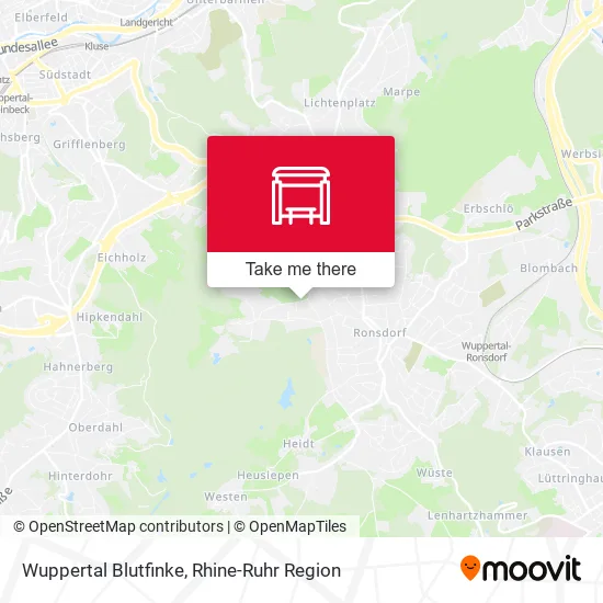 Карта Wuppertal Blutfinke