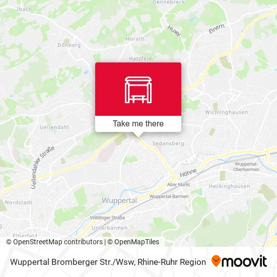 Карта Wuppertal Bromberger Str./Wsw