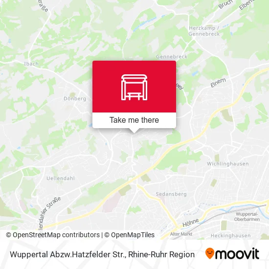 Карта Wuppertal Abzw.Hatzfelder Str.