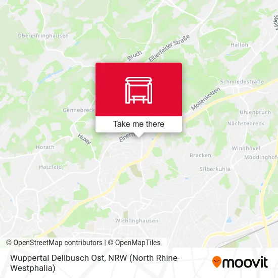 Wuppertal Dellbusch Ost map