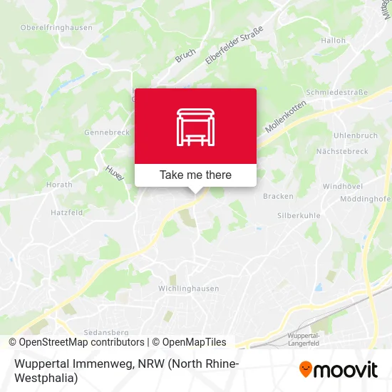 Wuppertal Immenweg map