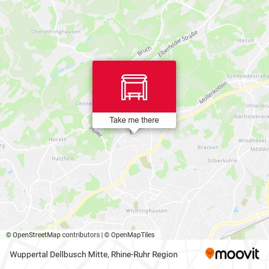 Wuppertal Dellbusch Mitte map