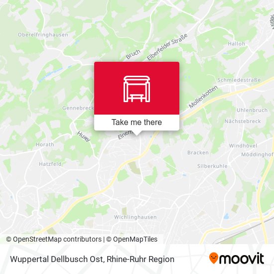 Wuppertal Dellbusch Ost map