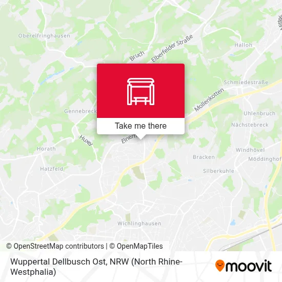 Wuppertal Dellbusch Ost map