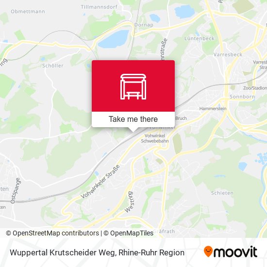 Wuppertal Krutscheider Weg map