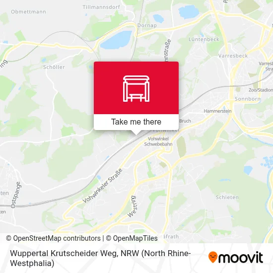 Wuppertal Krutscheider Weg map