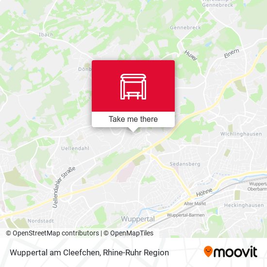 Wuppertal am Cleefchen map