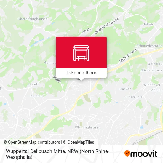 Wuppertal Dellbusch Mitte map