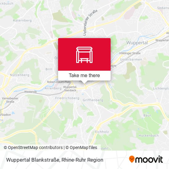 Wuppertal Blankstraße map