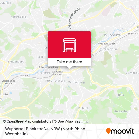 Wuppertal Blankstraße map