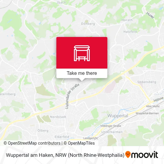 Wuppertal am Haken map