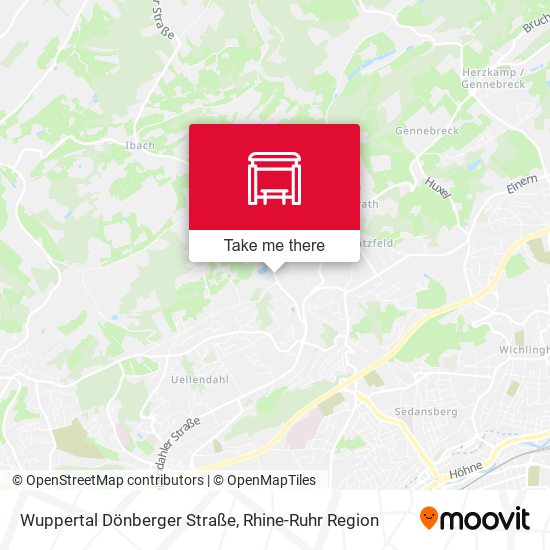 Wuppertal Dönberger Straße map