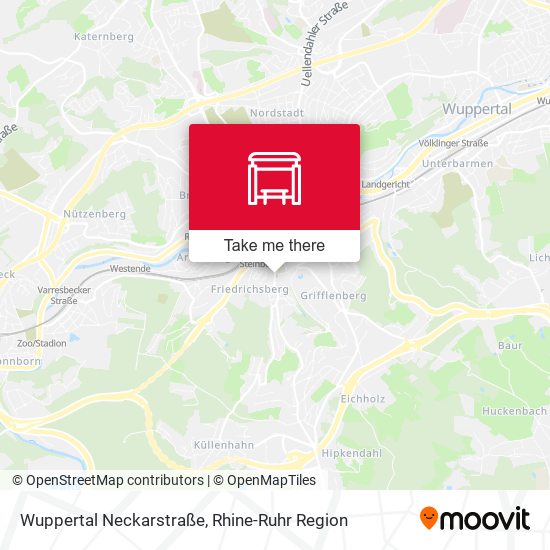 Wuppertal Neckarstraße map